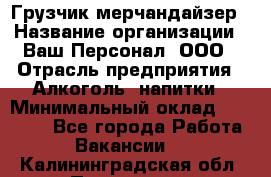 Грузчик-мерчандайзер › Название организации ­ Ваш Персонал, ООО › Отрасль предприятия ­ Алкоголь, напитки › Минимальный оклад ­ 17 000 - Все города Работа » Вакансии   . Калининградская обл.,Приморск г.